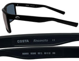 Costa Del Mar Rinconcito Matte Frame Gray 580 Plastic Polarized Sunglasses New - Matte Black / Gray Lens