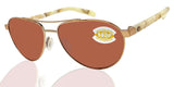 Costa Del Mar sunglasses Fernandina shiny rose gold frame copper 580 plastic lens