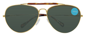 Toms Maverick 301 10005456 Gold Green Grey 52 mm Polarized Lens Sunglasses NEW