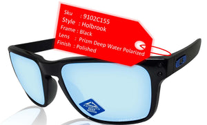 Oakley Holbrook Black Frame Prizm Deep Water Polarized Lens Sunglasses 0OO9102
