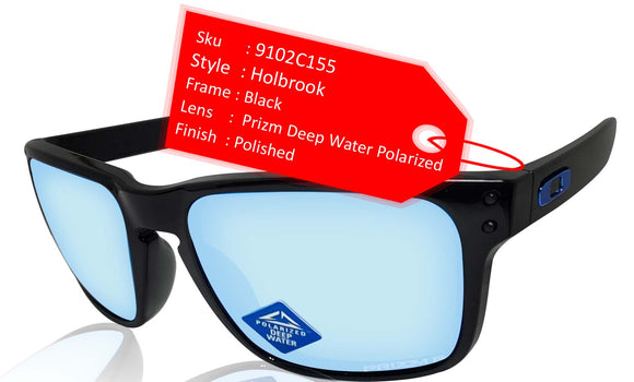 Oakley Holbrook Black Frame Prizm Deep Water Polarized Lens Sunglasses 0OO9102