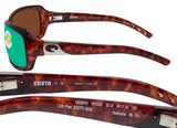 Costa Del Mar Isabela Tortoise Green Mirror 580 Plastic Lens Sunglasses