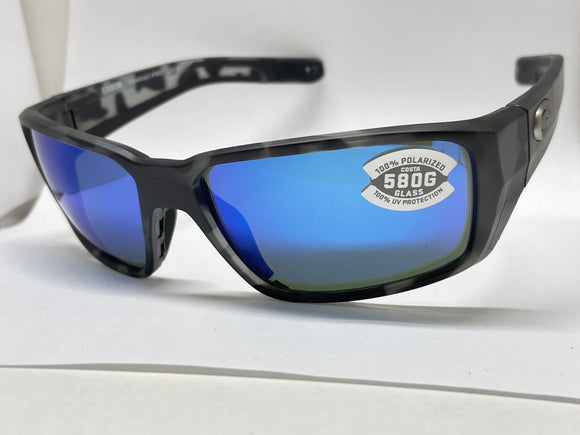 Costa Del Mar Sunglasses Fantail Pro Tiger Shark Blue Mirror 580 glass Lens