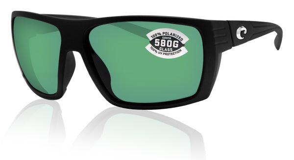 Costa Del Mar Hamlin Matte Black Frame Green Mirror 580 Glass Polarize sasy420