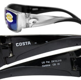 Costa Del Mar Corbina Silver Frame Blue Mirror 580P Plastic Polarized Lens