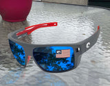 Costa Del Mar Diego USA Gray Blue Mirror 580 Glass Lens Sunglasses