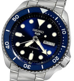 Seiko 5 Sports Automatic SRPD51 Blue Day Date Dial Silver Steel Bracelet Watch