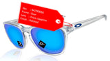 Oakley Manorburn Polished Clear Prizm Sapphire Lens Sunglasses