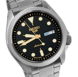 Seiko 5 Sports Automatic Black Day Date Dial Stainless Steel Bracelet SRPE57