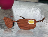 Costa Del Mar Ballast Tortoise Amber 580P Plastic Polarized Lens Sunglasses
