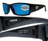 Costa Del Mar Corbina Matte Black Frame Blue Mirror 580G Glass Polarized Lens