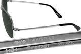 Spy Optic Whistler polarized sunglasses silver frame HD + Gray Green Lens new