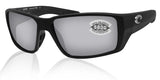 Costa Del Mar Fantail Pro Black Gray Silver Mirror 580 Glass Lens Sunglasses