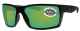 Costa Del Mar Reefton Blackout Frame Green Mirror 580 Glass Polarized Lens