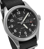 Seiko 5 Sports SRPG37 Automatic Black Day Date Dial Nylon Band Watch New