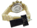Toywatch FLE08HR Imprint Bone Chrono Horn Gold Plasteramic Unisex Watch NEW