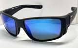 Costa Del Mar TUNA ALLEY PRO sunglasses BLACK frame Blue mirror glass 580G lens
