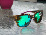 Costa Del Mar Waterwoman Shadow Tortoise Green Mirror 580 Glass Polarized Lens