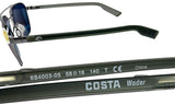 Costa Del Mar Wader Brushed Gunmetal Frame Gray 580 Plastic Polarized Lens