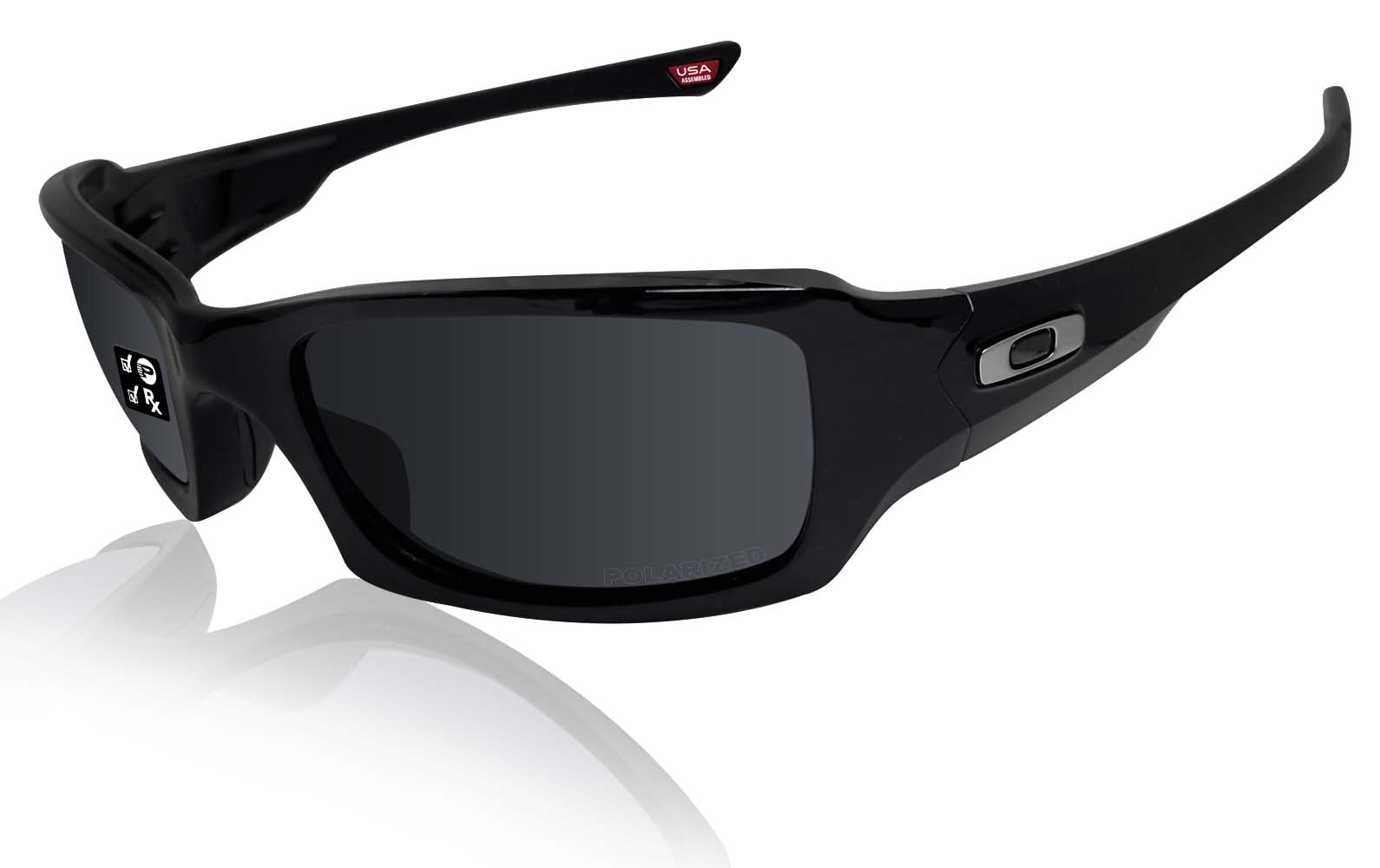 Oakley Fives Squared Polished Black Iridium Polarized Lens