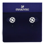 Swarovski Silver Plated Sparkling Dance Flower Stud Earrings 5396227