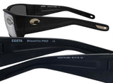 Costa Del Mar Blackfin Pro Black Gray Silver Mirror 580 Glass Lens Sunglasses