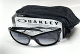 Oakley Drop In Women sunglasses Polished Black grey polarized lens