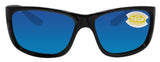 Costa Del Mar Tasman Sea Black Frame Blue Mirror 580P Plastic Polarized Lens