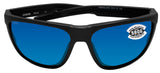 Costa Del Mar Ferg Black Frame Blue Mirror 580 Glass Lens Sunglasses