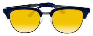 Spy Optic Stout sunglasses Navy Frame Gray Gold Mirror Lens NEW