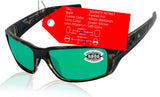 Costa Del Mar Fantail Pro Wetlands Green Mirror 580 Glass Lens Sunglasses
