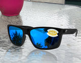 Costa Del Mar Slack Shiny Black Frame Blue Mirror 580P Plastic Polarized Lens