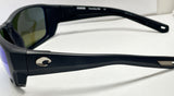 Costa Del Mar TUNA ALLEY PRO sunglasses BLACK frame Blue mirror glass 580G lens