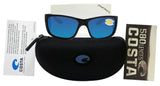 Costa Del Mar Tasman Sea Black Frame Blue Mirror 580P Plastic Polarized Lens