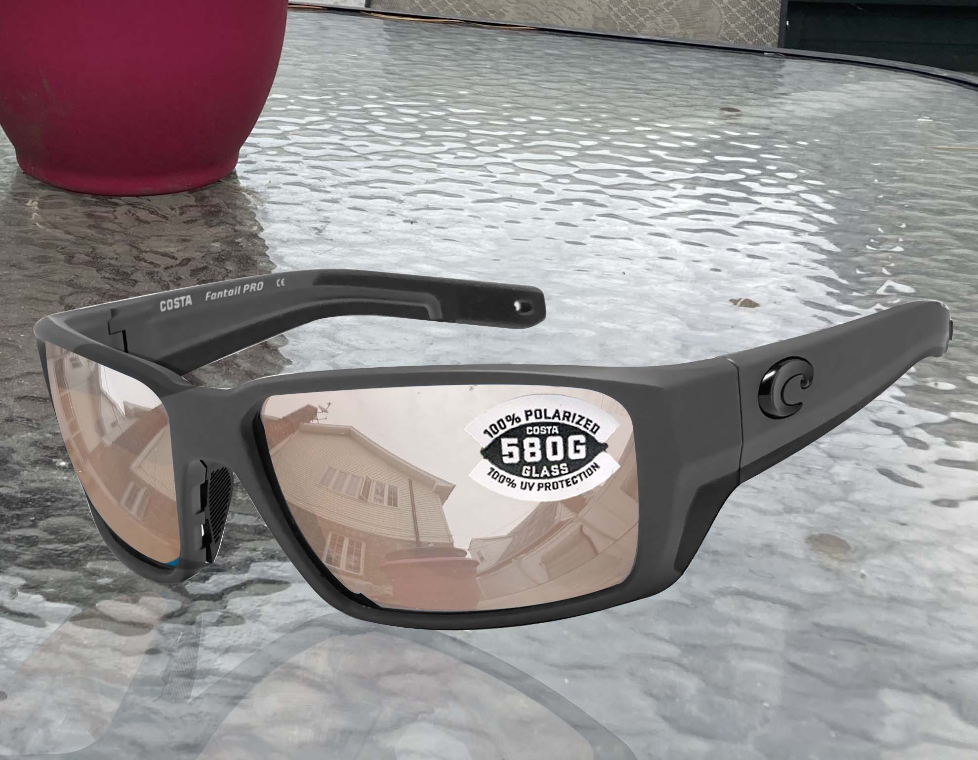 Silver Mirror Costa Del Mar Fantail 580g Polarized Sunglasses