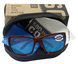 Costa Del Mar Blackfin Tortoise Frame Blue Mirror 580G Glass Polarized Lens