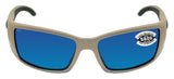 Costa Del Mar Blackfin Matte Sand Blue Mirror 580G Glass Polarized Lens New