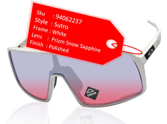 Oakley Sutro White Frame Prizm Snow Sapphire Lens Sunglasses