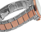 Seiko 5 Sports Automatic Black Day Date Dial Rose gold Silver Bracelet SRPE58