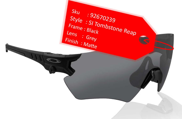 Oakley SI Tombstone Reap OO9267  Sunglasses Matte Black HDO grey sports lens Authentic  NEW