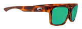 Costa Del Mar Playa Honey Tortoise Frame Green Mirror 580P Plastic Polarized Lens