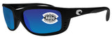 Costa Del Mar Zane Matte Black Frame Blue Mirror 580G Glass Polarized Lens