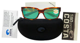 Costa Del Mar Playa Honey Tortoise Frame Green Mirror 580P Plastic Polarized Lens