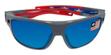 Costa Del Mar Diego USA Gray Blue Mirror 580 Glass Lens Sunglasses