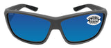 Costa Del Mar Cat Cay Matte Gray Frame Blue Mirror 580 Glass Polarized Lens