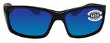 Costa Del Mar Jose Shiny Black Frame Blue Mirror 580G Glass Polarized Lens