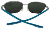 Costa Del Mar Paloma Brushed Silver Frame Blue Mirror 580 Glass Polarized Lens