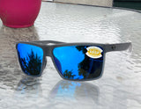 Costa Del Mar Rincon Smoke Crystal Frame Blue Mirror 580 Plastic Polarized Lens