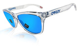 Oakley Frogskins Crystal Clear Prizm Sapphire Lens Authentic Sunglasses 0OO9013