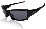 Oakley Fives Squared Polished Black Frame Grey Lens Sunglasses 0OO9238